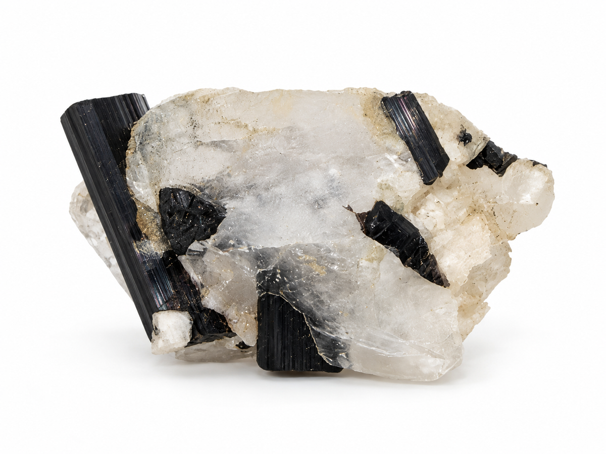 Black Tourmaline on Matrix